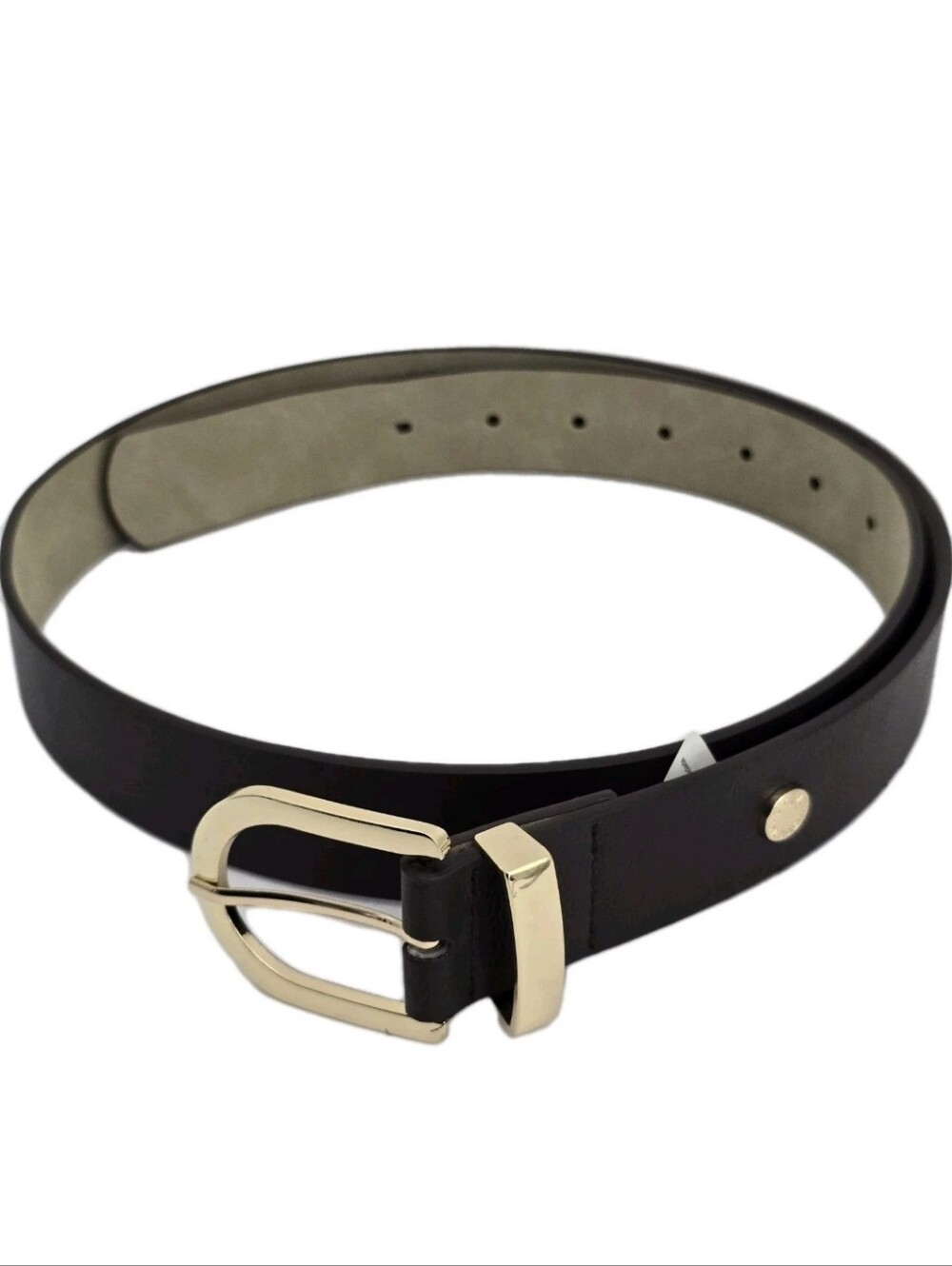 STEVE MADDEN women's size XL Faux Leather Fashion Logo Belt Brown